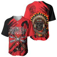 Native American Chief Skull Baseball Jersey Original Founding Fathers Headdress Feather
