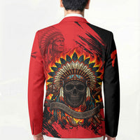 Native American Chief Skull Blazer Original Founding Fathers Headdress Feather