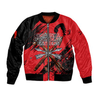 Native American Chief Skull Bomber Jacket Original Founding Fathers Headdress Feather