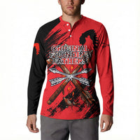 Native American Chief Skull Button Sweatshirt Original Founding Fathers Headdress Feather