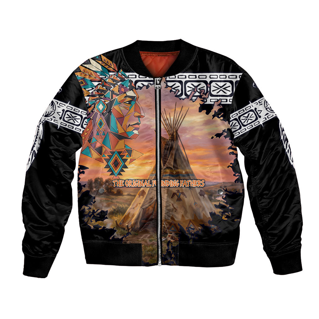 Native American Bomber Jacket The Original Founding Fathers - Rooted In Nature