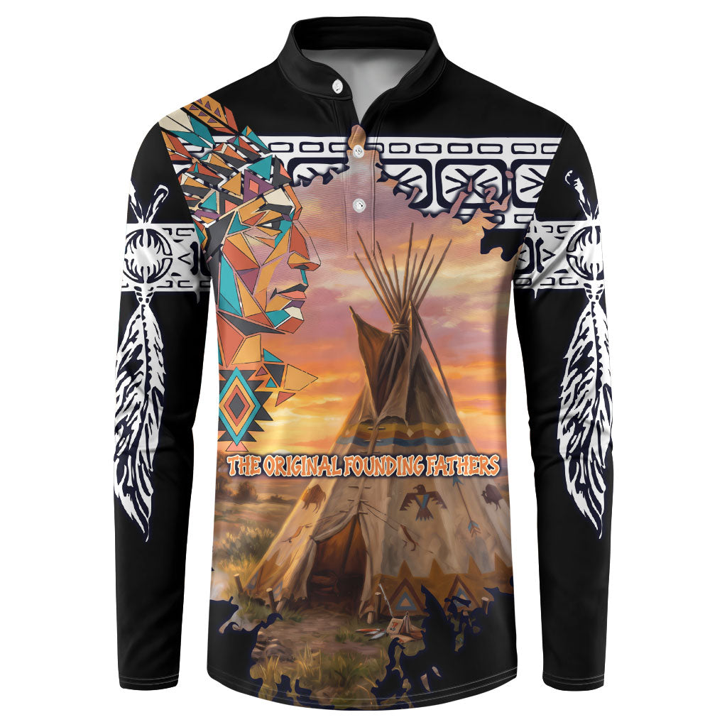 Native American Button Sweatshirt The Original Founding Fathers - Rooted In Nature