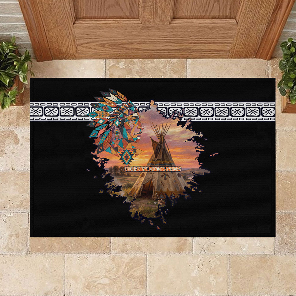 Native American Rubber Doormat The Original Founding Fathers - Rooted In Nature