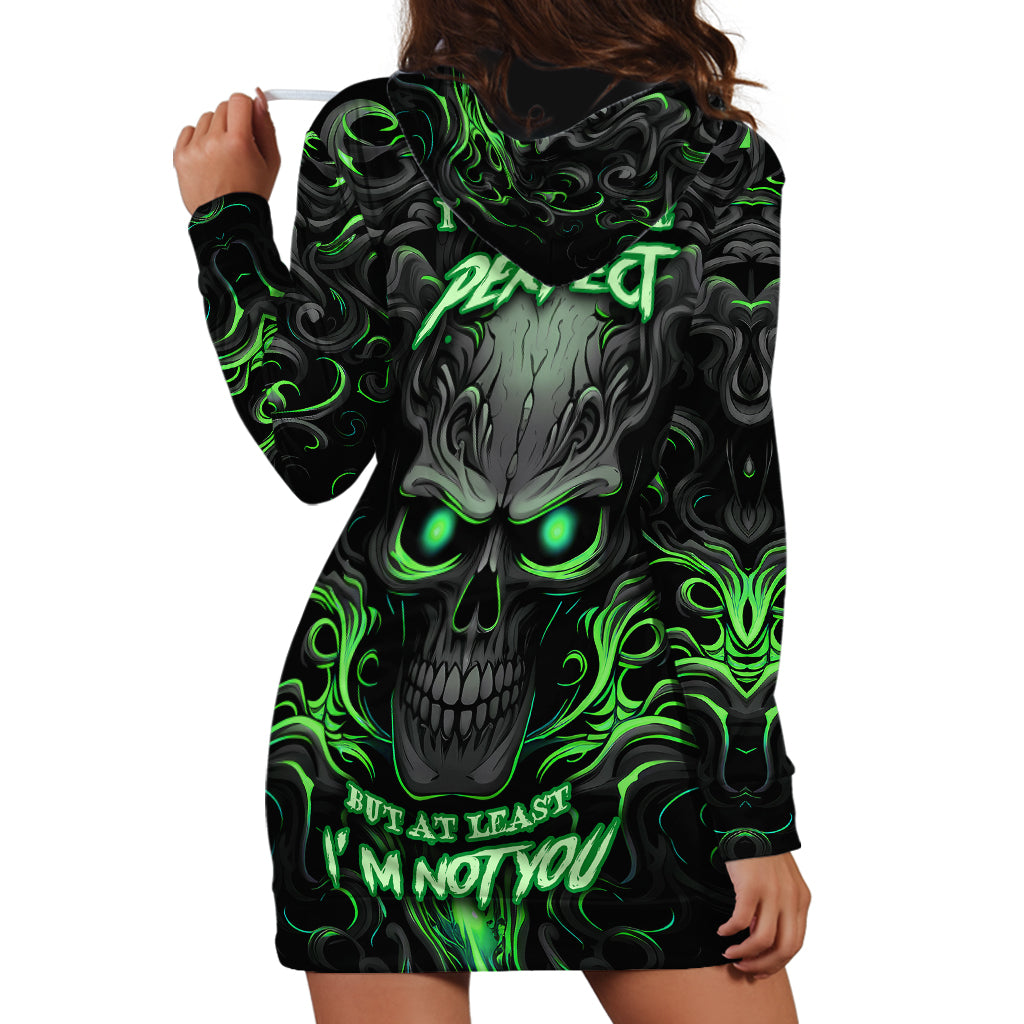 I May Not Be Perfect But At Least I'm Not You Skull Hoodie Dress - Wonder Print Shop