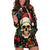 Skull Christmas Hoodie Dress When You're Dead Inside But It's Christmas - Wonder Print Shop