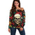 Skull Christmas Off Shoulder Sweater When You're Dead Inside But It's Christmas - Wonder Print Shop