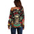 Skull Christmas Off Shoulder Sweater When You're Dead Inside But It's Christmas - Wonder Print Shop