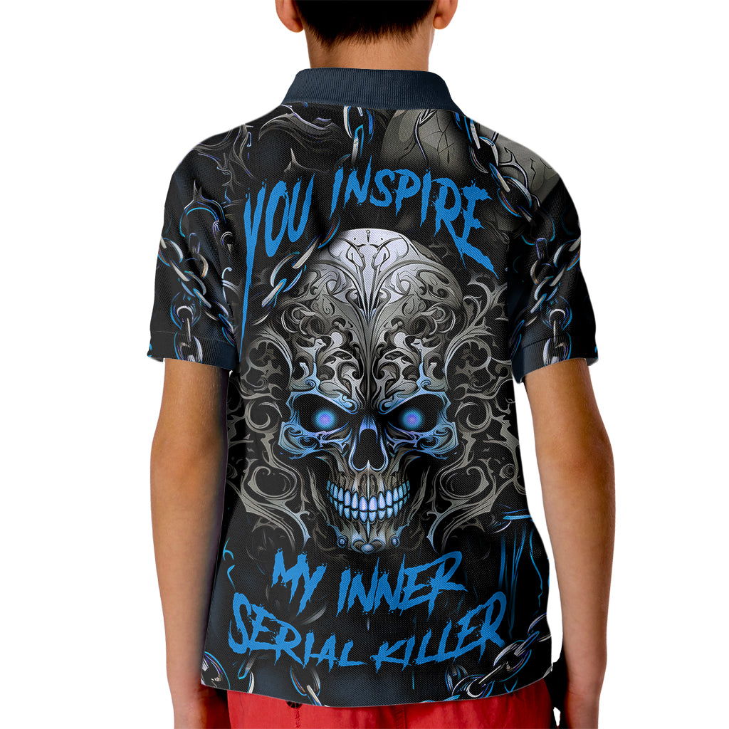 You Inspire My Inner Serial Killer Skull Kid Polo Shirt - Wonder Print Shop