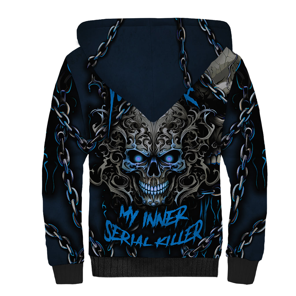 You Inspire My Inner Serial Killer Skull Sherpa Hoodie - Wonder Print Shop