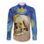 Van Gogh Style Skull Long Sleeve Button Shirt Hello My Friend - Wonder Print Shop