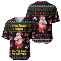 My Milkshake Bring Christmas Design Baseball Jersey Xmas Holiday Patterns - Wonder Print Shop