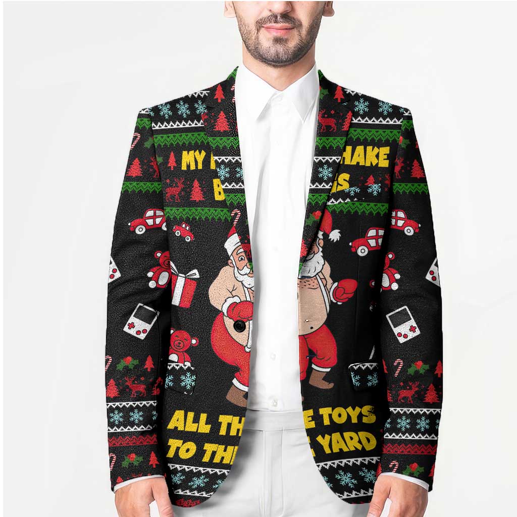 My Milkshake Bring Christmas Design Blazer Xmas Holiday Patterns - Wonder Print Shop