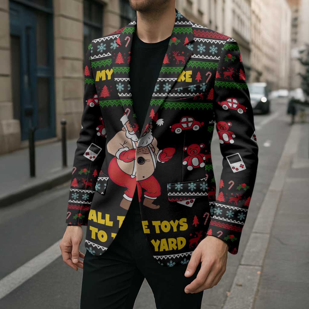 My Milkshake Bring Christmas Design Blazer Xmas Holiday Patterns - Wonder Print Shop