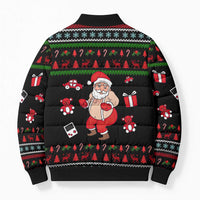 My Milkshake Bring Christmas Design Bomber Puffer Jacket Xmas Holiday Patterns - Wonder Print Shop