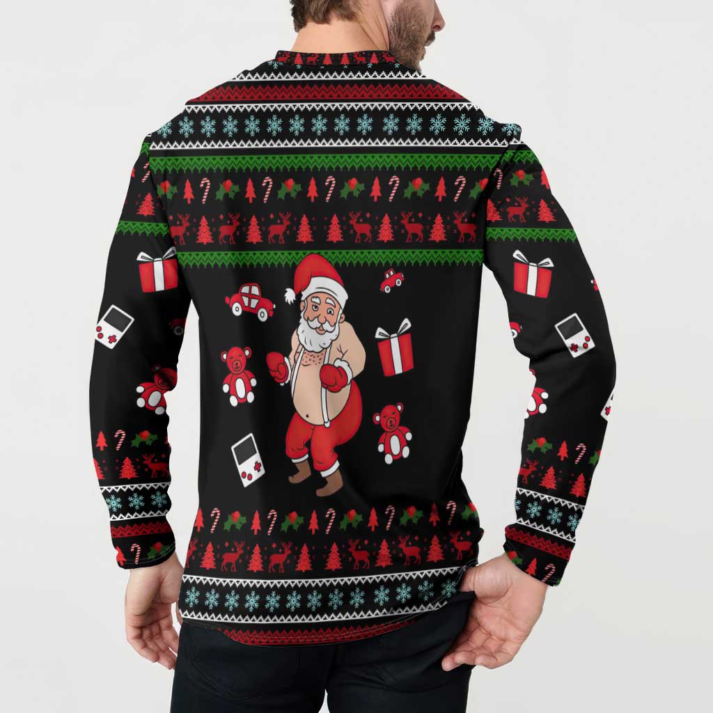 My Milkshake Bring Christmas Design Button Sweatshirt Xmas Holiday Patterns - Wonder Print Shop