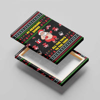 My Milkshake Bring Christmas Design Canvas Wall Art Xmas Holiday Patterns - Wonder Print Shop