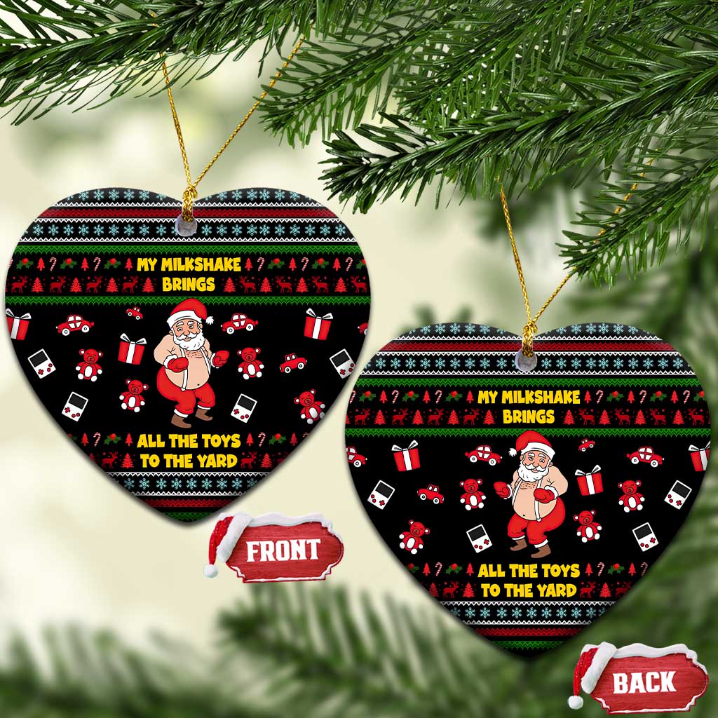 My Milkshake Bring Christmas Design Ceramic Ornament Xmas Holiday Patterns - Wonder Print Shop