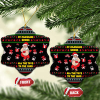 My Milkshake Bring Christmas Design Ceramic Ornament Xmas Holiday Patterns - Wonder Print Shop