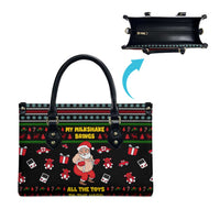 My Milkshake Bring Christmas Design Leather Bag Xmas Holiday Patterns - Wonder Print Shop