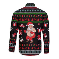 My Milkshake Bring Christmas Design Long Sleeve Button Shirt Xmas Holiday Patterns - Wonder Print Shop
