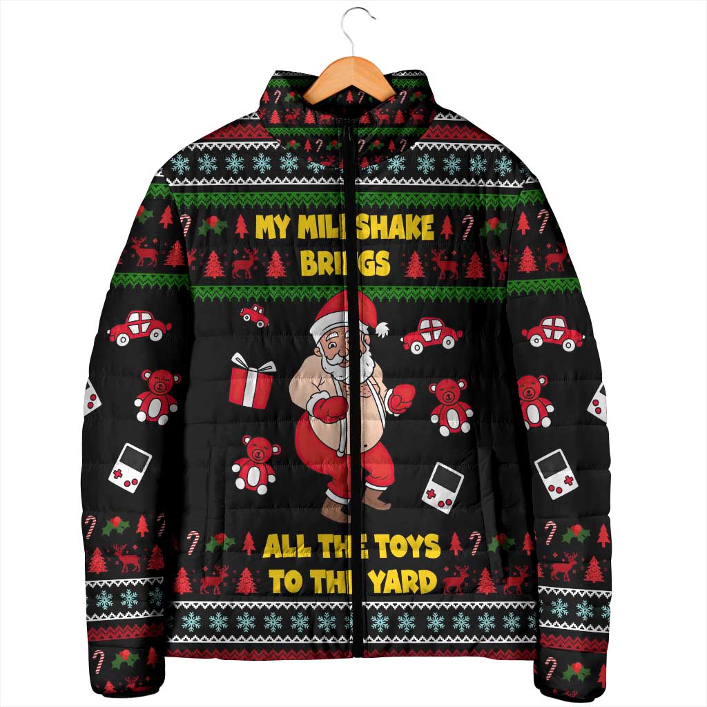 My Milkshake Bring Christmas Design Padded Jacket Xmas Holiday Patterns - Wonder Print Shop