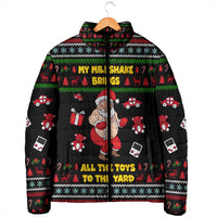 My Milkshake Bring Christmas Design Padded Jacket Xmas Holiday Patterns - Wonder Print Shop
