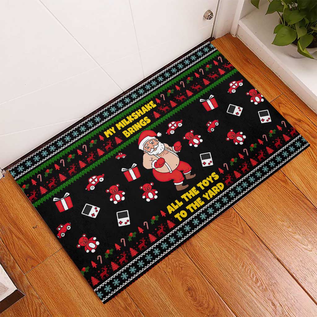 My Milkshake Bring Christmas Design Rubber Doormat Xmas Holiday Patterns - Wonder Print Shop
