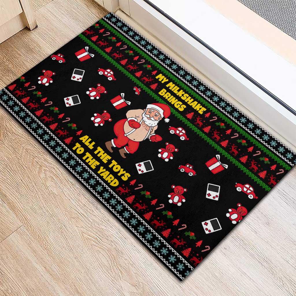 My Milkshake Bring Christmas Design Rubber Doormat Xmas Holiday Patterns - Wonder Print Shop