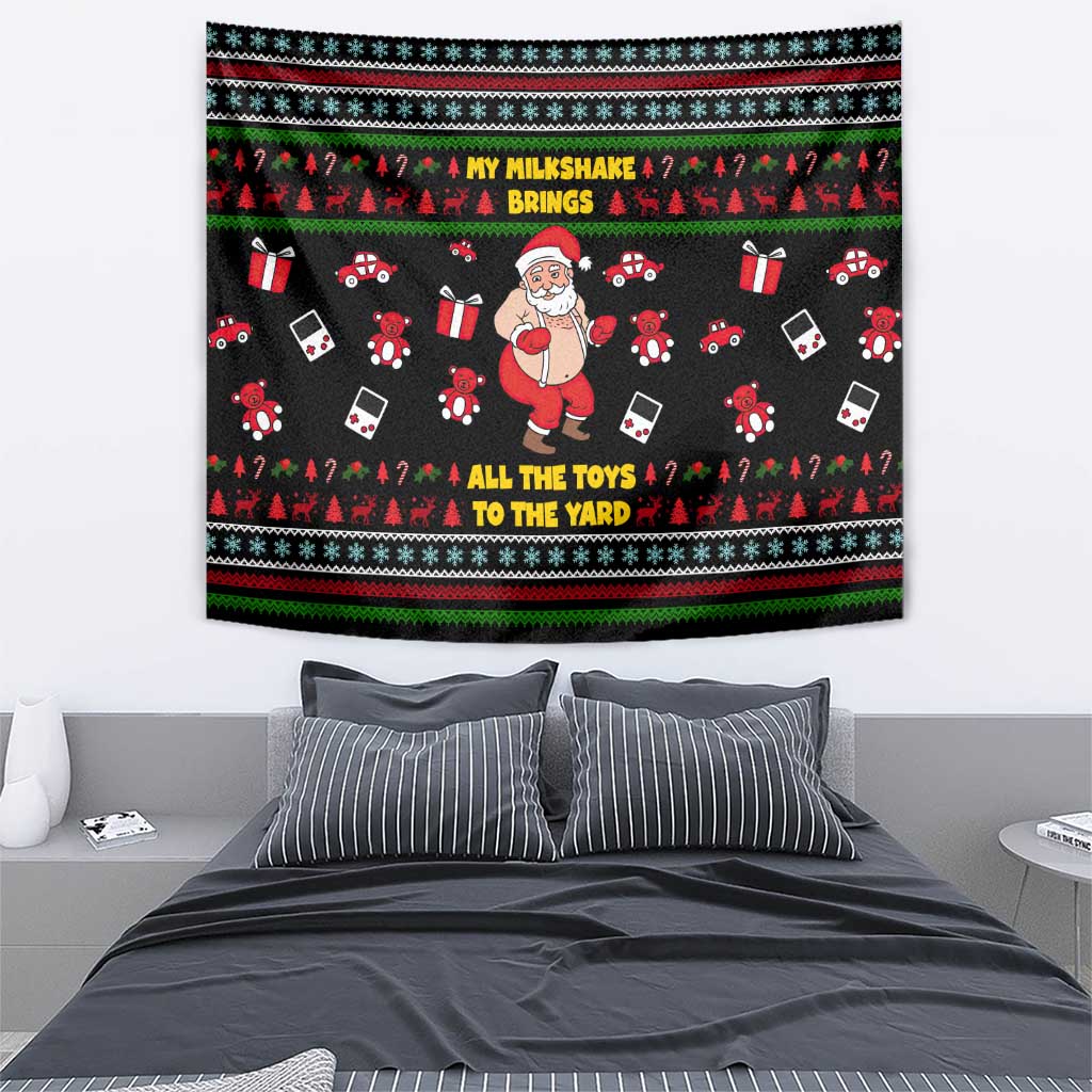 My Milkshake Bring Christmas Design Tapestry Xmas Holiday Patterns - Wonder Print Shop