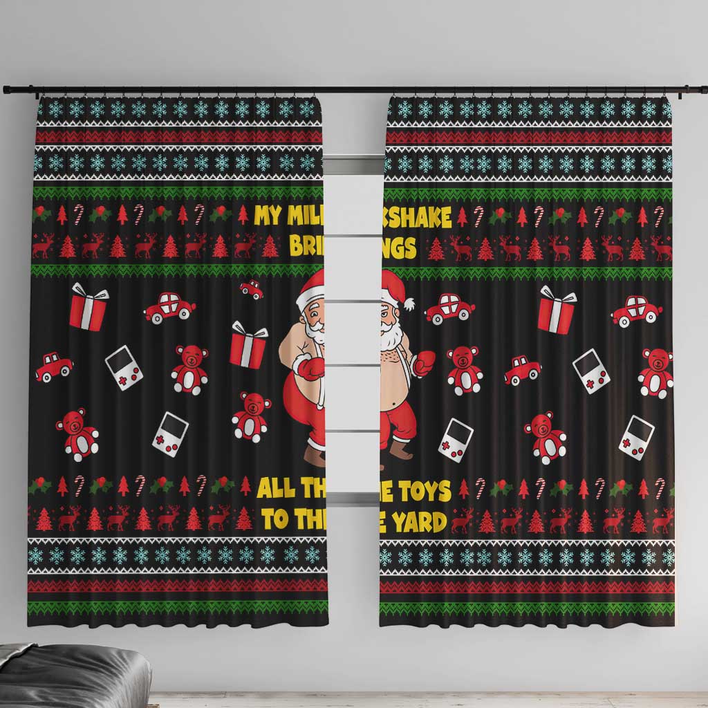 My Milkshake Bring Christmas Design Window Curtain Xmas Holiday Patterns - Wonder Print Shop