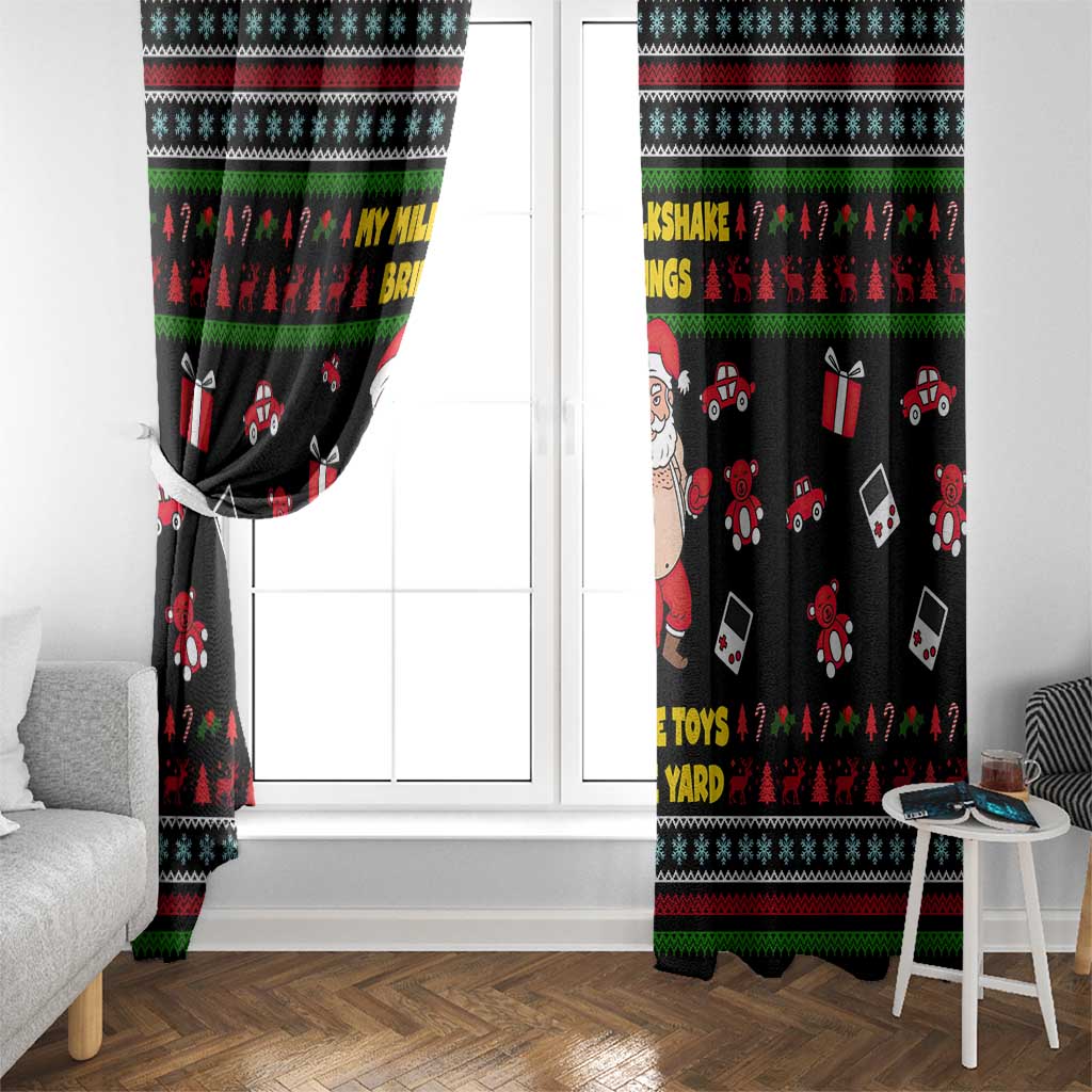 My Milkshake Bring Christmas Design Window Curtain Xmas Holiday Patterns - Wonder Print Shop