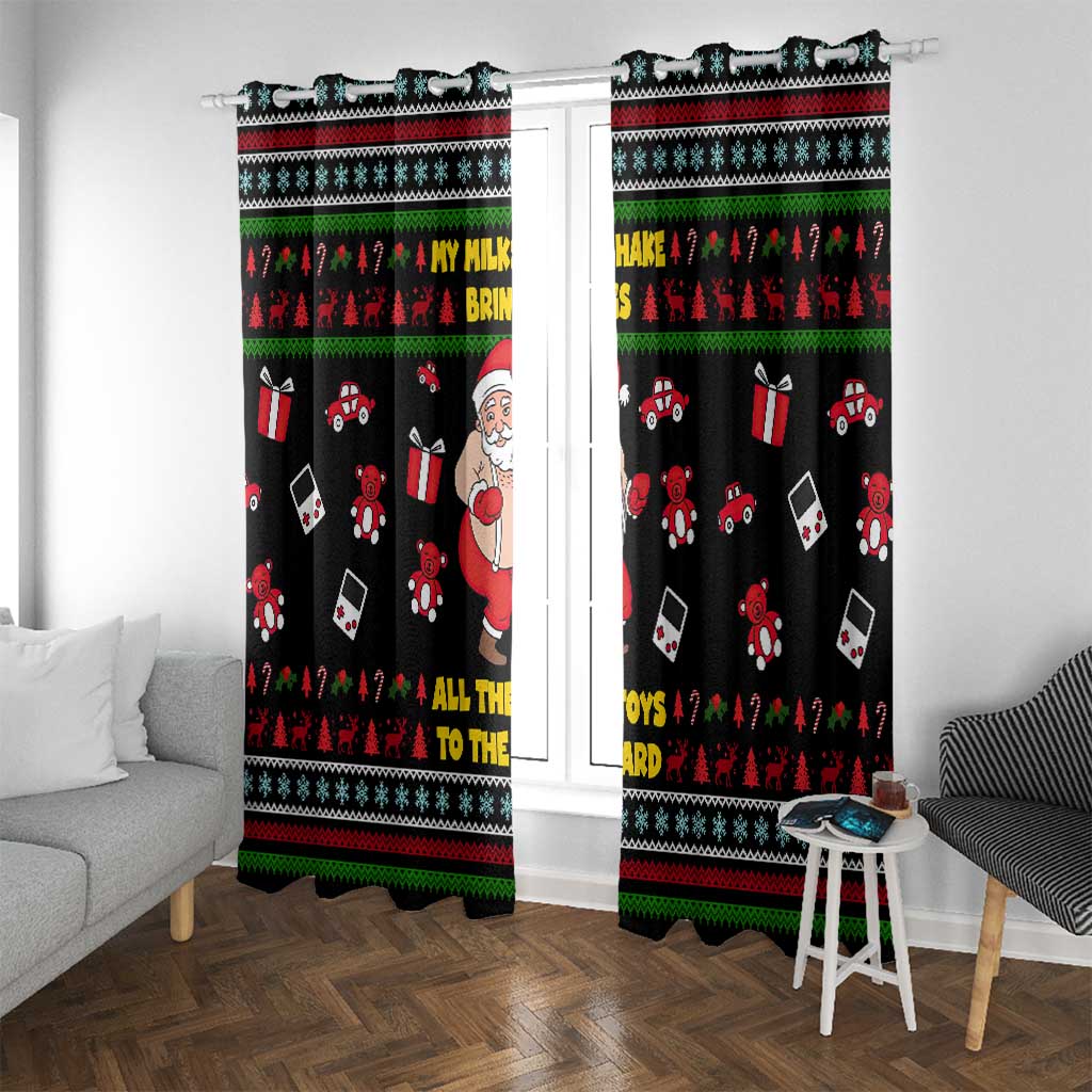 My Milkshake Bring Christmas Design Window Curtain Xmas Holiday Patterns - Wonder Print Shop