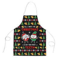 My Two Front Teeth Christmas Design Apron Xmas Holiday Patterns - Wonder Print Shop