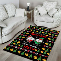 My Two Front Teeth Christmas Design Area Rug Xmas Holiday Patterns - Wonder Print Shop