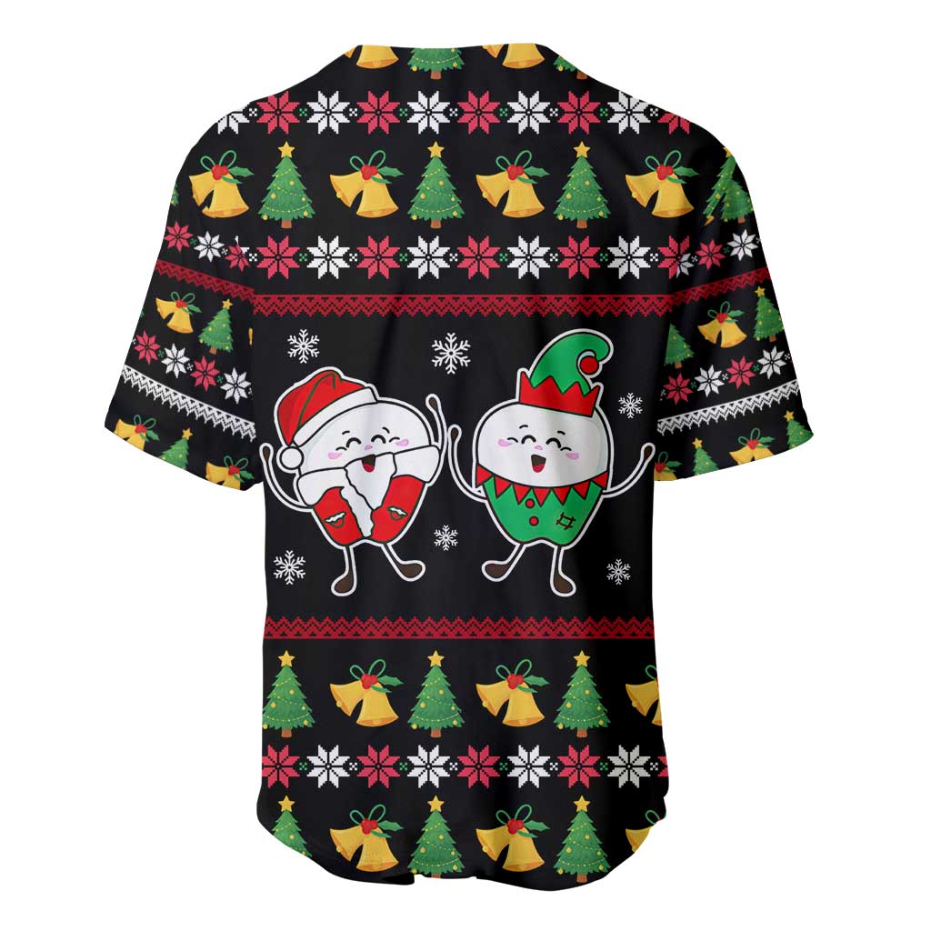 My Two Front Teeth Christmas Design Baseball Jersey Xmas Holiday Patterns - Wonder Print Shop