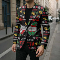 My Two Front Teeth Christmas Design Blazer Xmas Holiday Patterns - Wonder Print Shop