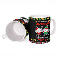 My Two Front Teeth Christmas Design Ceramic Mug Xmas Holiday Patterns - Wonder Print Shop