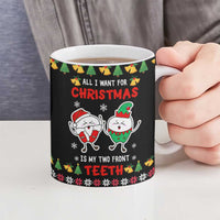 My Two Front Teeth Christmas Design Ceramic Mug Xmas Holiday Patterns - Wonder Print Shop