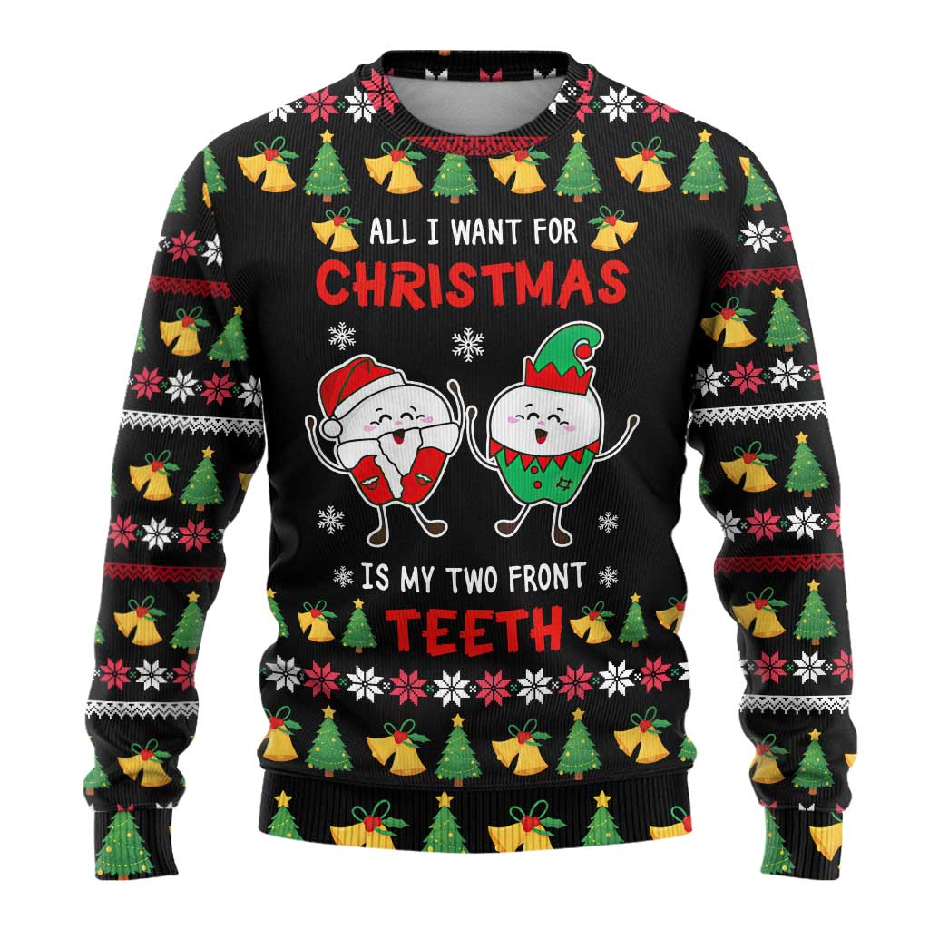 My Two Front Teeth Christmas Design Ugly Christmas Sweater Xmas Holiday Patterns - Wonder Print Shop