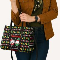 My Two Front Teeth Christmas Design Leather Bag Xmas Holiday Patterns - Wonder Print Shop