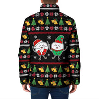 My Two Front Teeth Christmas Design Padded Jacket Xmas Holiday Patterns - Wonder Print Shop