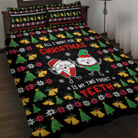 My Two Front Teeth Christmas Design Quilt Bed Set Xmas Holiday Patterns - Wonder Print Shop