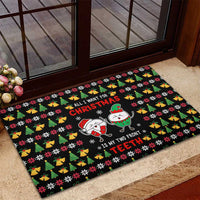 My Two Front Teeth Christmas Design Rubber Doormat Xmas Holiday Patterns - Wonder Print Shop