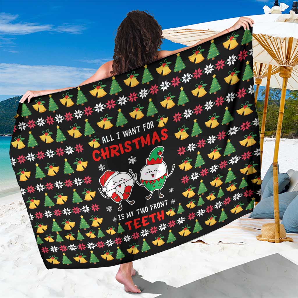 My Two Front Teeth Christmas Design Sarong Xmas Holiday Patterns - Wonder Print Shop