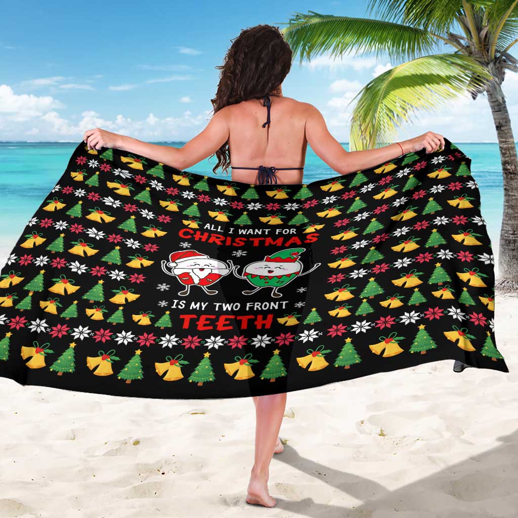 My Two Front Teeth Christmas Design Sarong Xmas Holiday Patterns - Wonder Print Shop