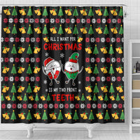 My Two Front Teeth Christmas Design Shower Curtain Xmas Holiday Patterns - Wonder Print Shop