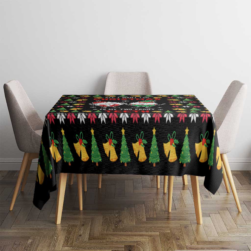 My Two Front Teeth Christmas Design Tablecloth Xmas Holiday Patterns - Wonder Print Shop