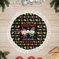 My Two Front Teeth Christmas Design Tree Skirt Xmas Holiday Patterns - Wonder Print Shop