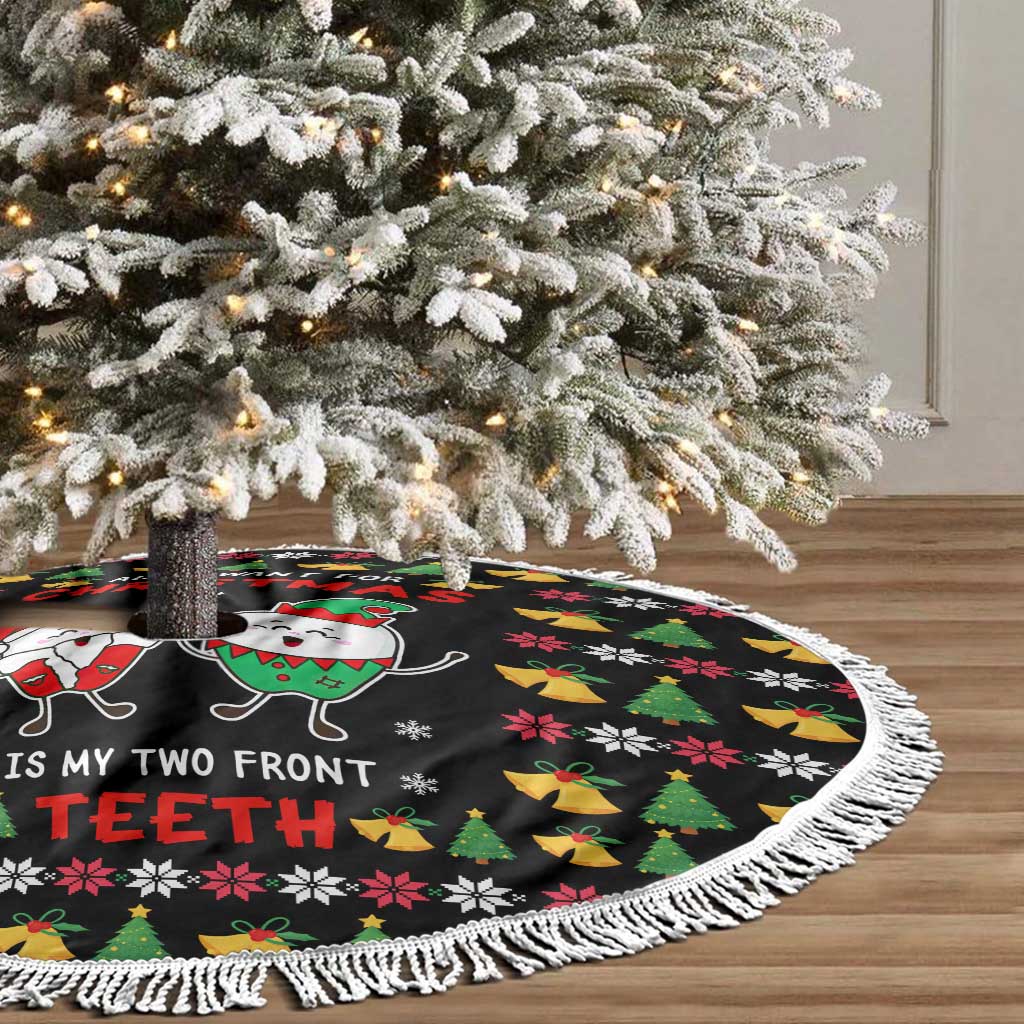My Two Front Teeth Christmas Design Tree Skirt Xmas Holiday Patterns - Wonder Print Shop