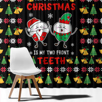 My Two Front Teeth Christmas Design Window Curtain Xmas Holiday Patterns - Wonder Print Shop